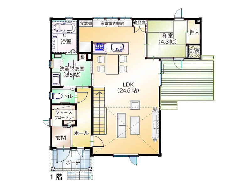 間取り図:1階